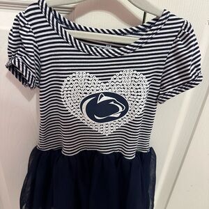 Striped Navy and White Kids Casual Dress. Penn State